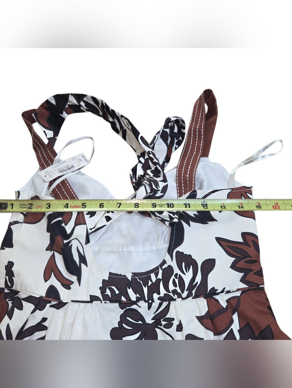 a.n.a Cream Midi Dress with Brown Floral Print - Picture 6 of 13